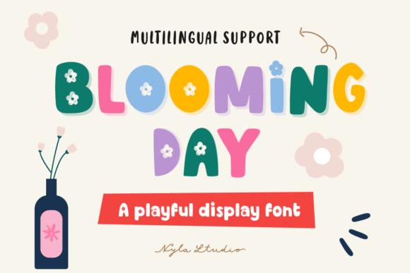 Blooming Day Font: Playful Branding for Small Business