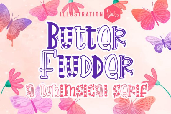 Butter Fludder Font: Whimsical Display Type for Makers