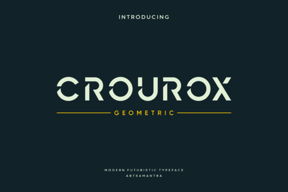 Crourox Font: Modern Geometric Type for Crafters