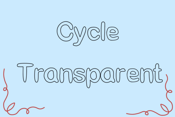 Cycle Transparent Font for Handmade Crafts