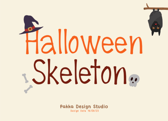 Halloween Skeleton Font: A Playful Display Typeface for Editorial Design
