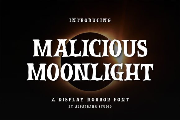 Malicious Moonlight Font: A Display Typeface for Bold Campaigns