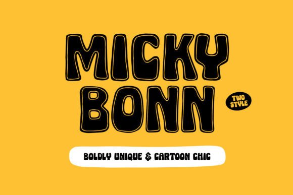 Micky Bonn Font: A Display Typeface for Bold Campaigns