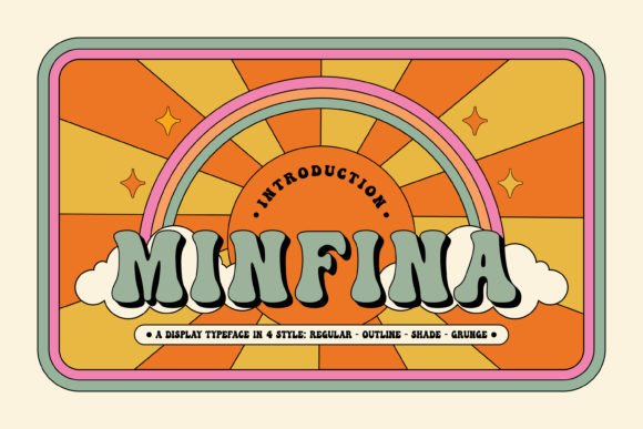 Min Fina Font: A Retro Display Typeface for Boho Branding