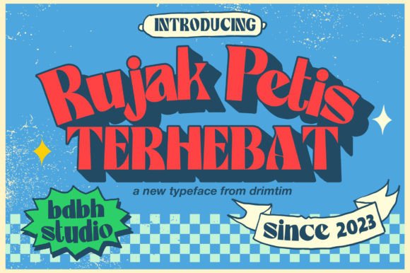 Rujak Petis Font: Playful Branding for Small Business