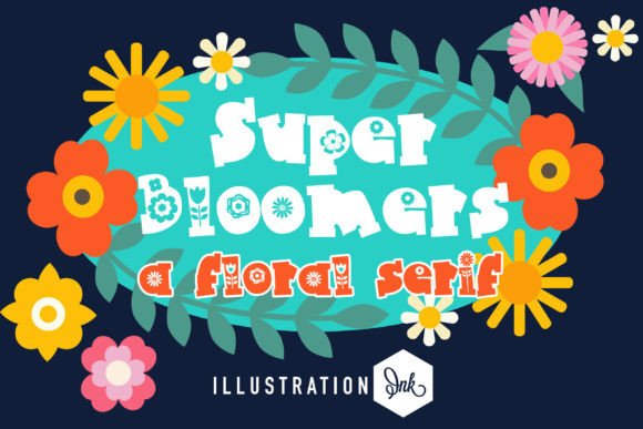 Super Bloomers Font: Floral Charm for Handmade Crafts